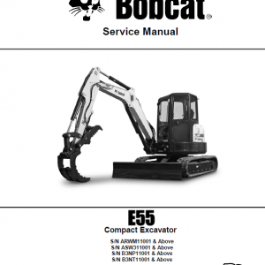 Bobcat E55 Compact Excavator Repair Service Manual