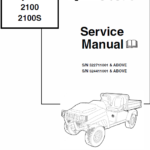 Bobcat 2100 and 2100s Utility Vehicle Service Manual