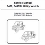 Bobcat 3400, 3400XL Utility Vehicle Service Manual