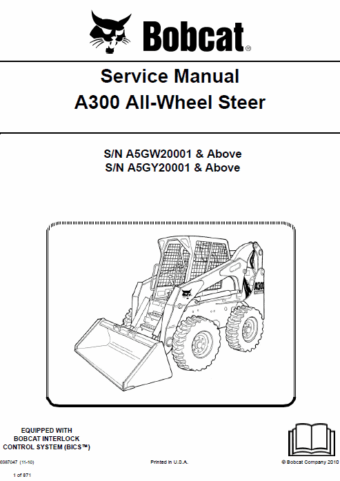 Bobcat A300 Skid-Steer Loader Service Manual