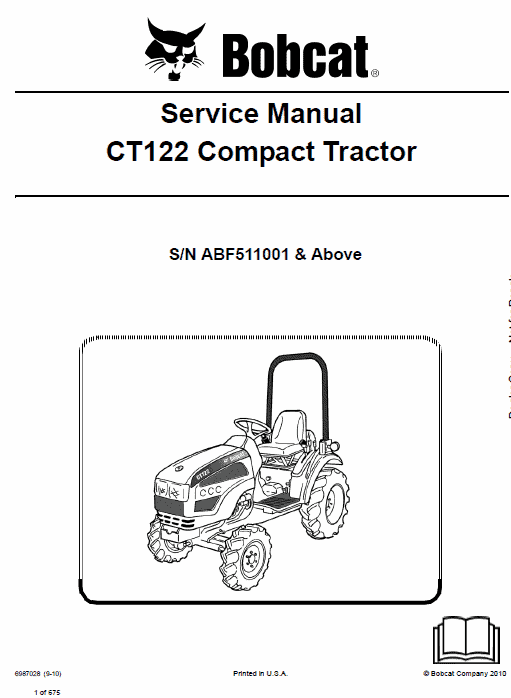 Bobcat CT122 Compact Tractor Service Manual
