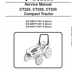 Bobcat CT225, CT230 and CT235 Compact Tractor Service Manual