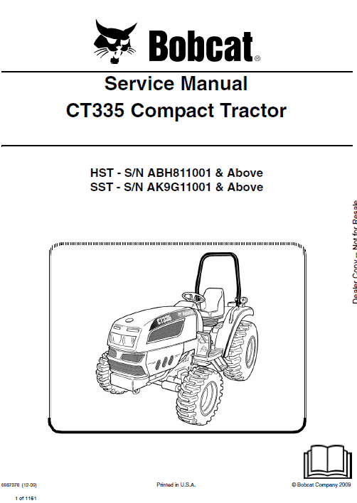 Bobcat CT335 Compact Tractor Service Manual