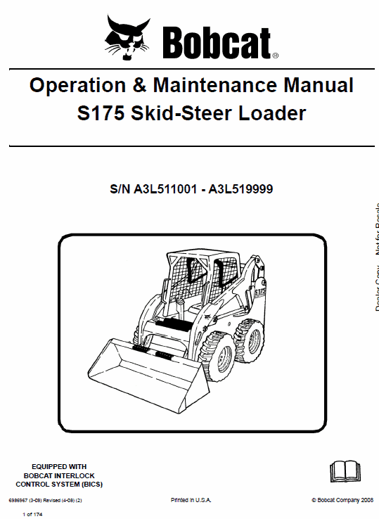 Bobcat S175 Skid-Steer Loader Service Manual