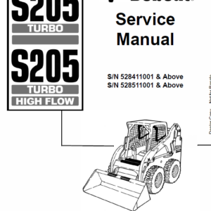 Bobcat S205 Skid-Steer Loader Service Manual