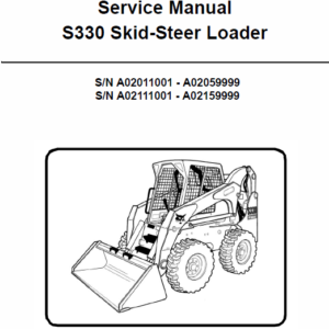 Bobcat S330 Skid-Steer Loader Service Manual