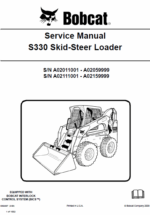Bobcat S330 Skid Steer Workshop Manual