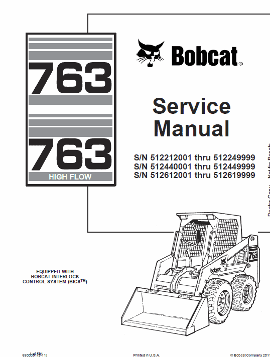 Bobcat Model 763 C Series Repair Manual Free Pdf Downloads Pdf