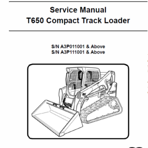 Bobcat T650 Loader Service Manual