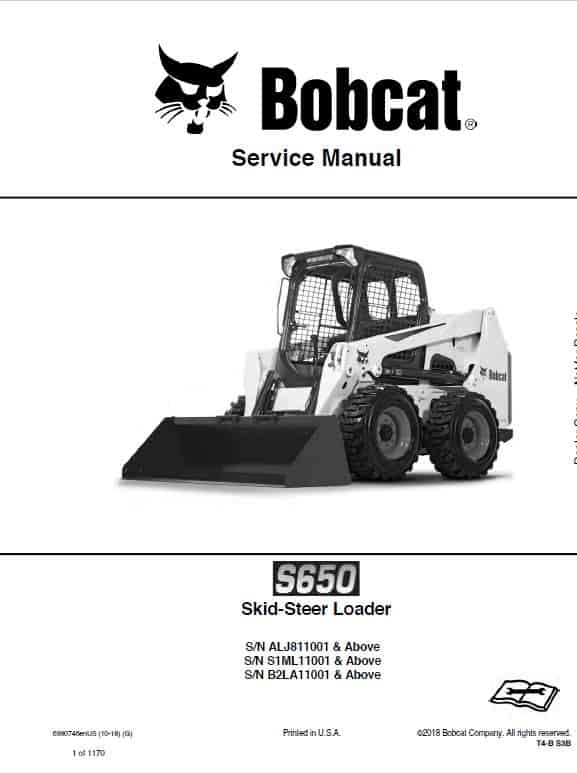 Bobcat S650 Skid-Steer Loader Service Manual