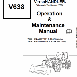 Bobcat V638 VersaHANDLER Telescopic Service Manual