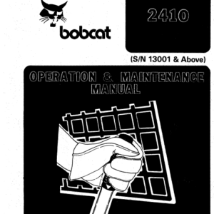 Bobcat 2410 Loader Service Manual