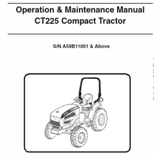 Bobcat CT225, CT230 and CT235 Compact Tractor Service Manual