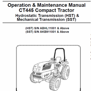 Bobcat CT440, CT445 and CT450 Compact Tractor Service Manual