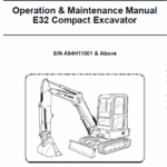 Bobcat E32 Compact Excavator Service Manual