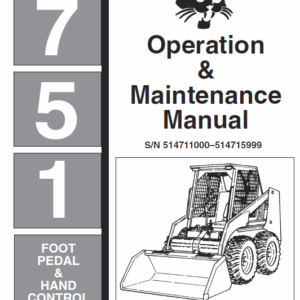 Bobcat 751 Skid-Steer Loader Service Manual