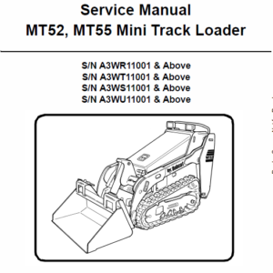 Bobcat MT52 and MT55 Mini Loader Service Manual