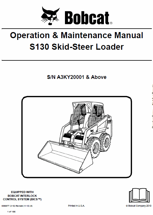 Bobcat S130 Skid-Steer Loader Service Manual