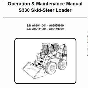 Bobcat S330 Skid-Steer Loader Service Manual