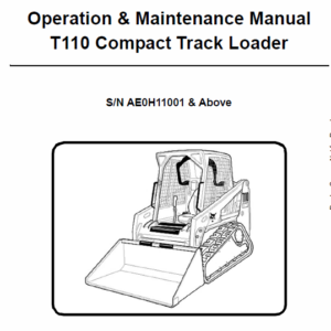 Bobcat T110 Compact Loader Service Manual