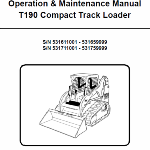 Bobcat T190 Loader Service Manual