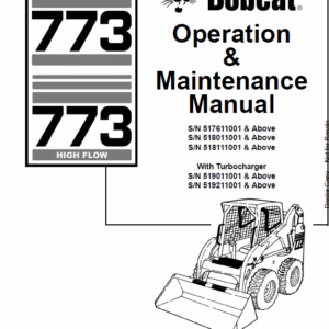 Bobcat 773 G-series Skid-Steer Loader Service Manual