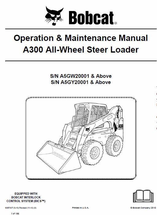 Bobcat A300 Wheel Steer Skid-Steer Loader Service Manual
