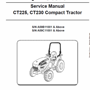 Bobcat CT225, CT230 and CT235 Compact Tractor Service Manual