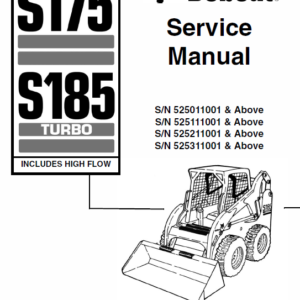 Bobcat S175 and S185 Skid-Steer Loader Service Manual