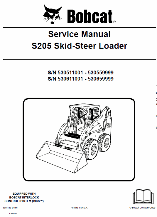 Bobcat S205 Skid-Steer Loader Service Manual
