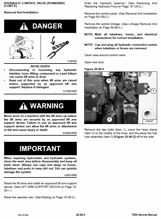 Bobcat T650 Loader Service Manual