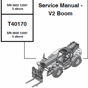 Bobcat T40140 and T40170 Telescopic Handler Service Manual