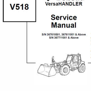 Bobcat V518 VersaHANDLER Telescopic Service Manual