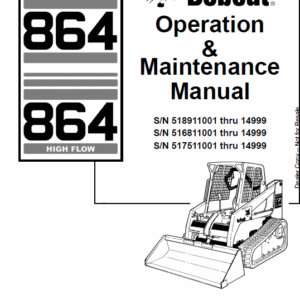 Bobcat 864 and 864H Skid-Steer Loader Service Manual