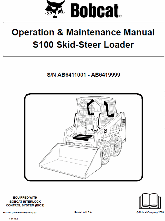 Bobcat S100 Skid-Steer Loader Service Manual
