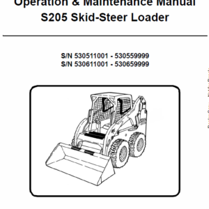 Bobcat S205 Skid-Steer Loader Service Manual