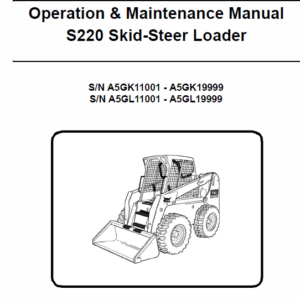 Bobcat S220 Skid-Steer Loader Service Manual