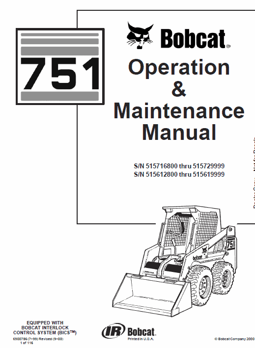 Bobcat 751 Skid-Steer Loader Service Manual