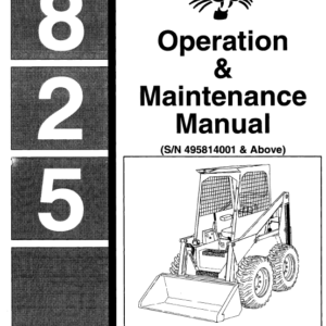 Bobcat 825 Skid-Steer Loader Service Manual