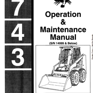 Bobcat 741, 742 and 743 Skid-Steer Loader Service Manual