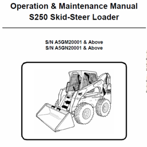 Bobcat S250 and S300 Skid-Steer Loader Service Manual