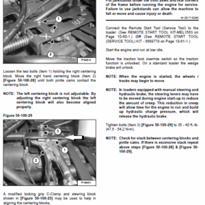 Bobcat S250 and S300 Skid-Steer Loader Service Manual