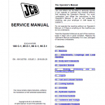 JCB 85Z-1, 86C-1, 90Z-1, 100C-1 Midi Excavator Service Manual