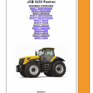 JCB 8250 Fastrac Service Manual