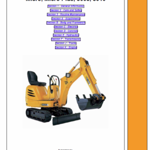 JCB 8008, 8010 Micro, Micro Plus Excavator Service Manual