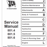 JCB 801.4, 801.5, 801.6 Mini Excavator Service Manual