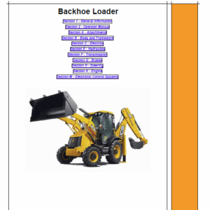 JCB 3CX, 4CX, 5CX Backhoe Loader Service Manual