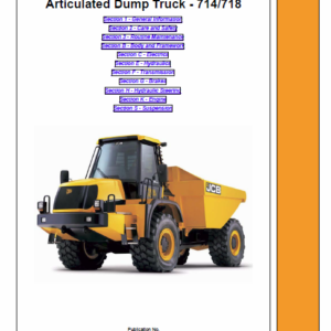 JCB 714, 718 Articulated Dump Truck Service Manual