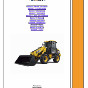 JCB TM180, TM220 Wheeled Loader Service Manual