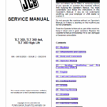 Jcb Tlt 30d, Tlt 30d 4×4, Tlt 30d High Lift Teletruck Service Manual
